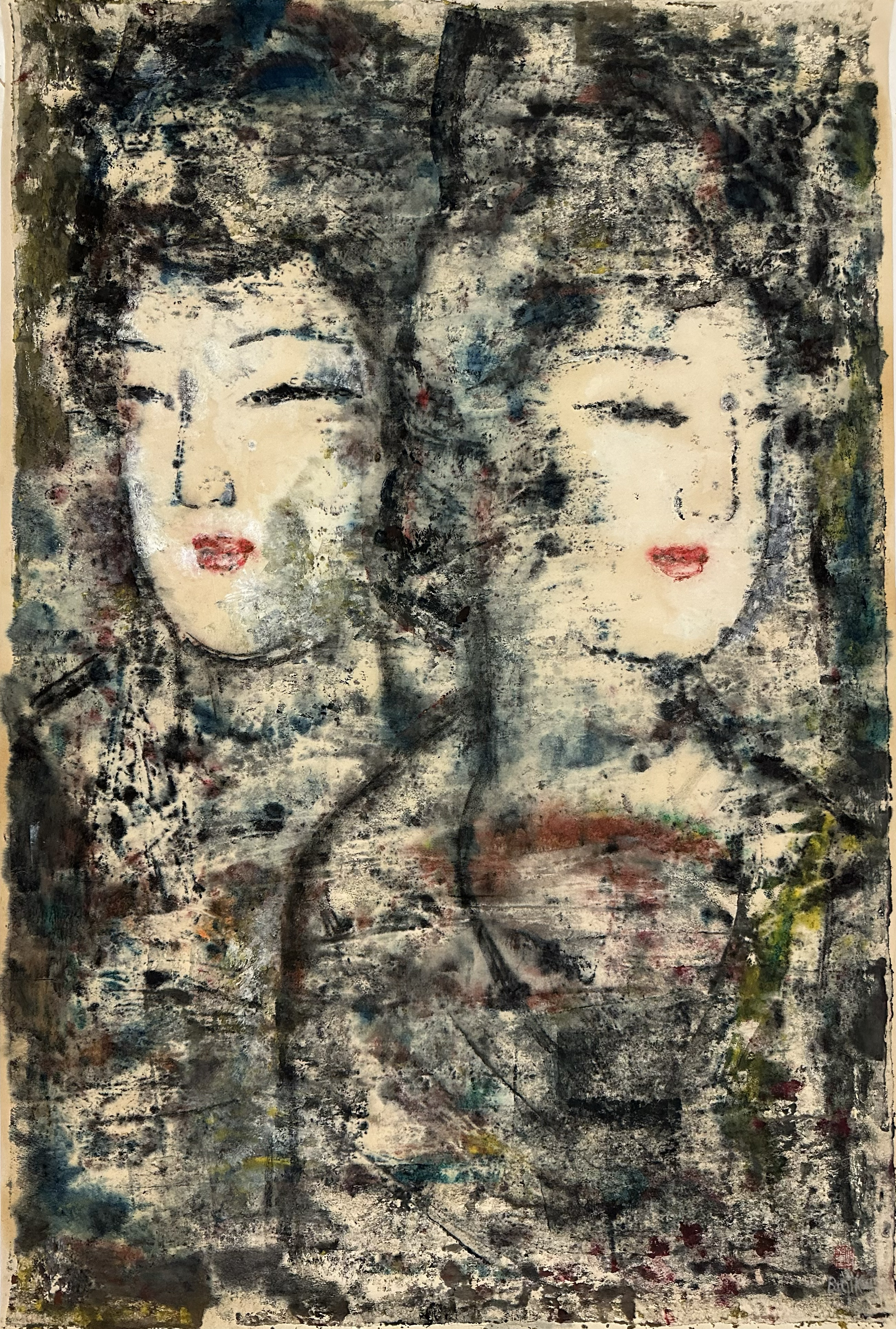孔柏基「瞑想」中国美術・中国巨匠 Kong BaIjI 孔柏基 – Highlight Art